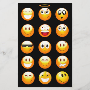 svarta emojis brevpapper