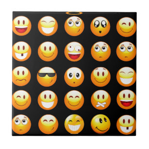 svarta emojis kakelplatta