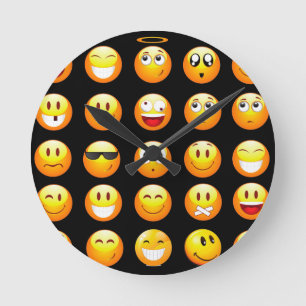 svarta emojis rund klocka