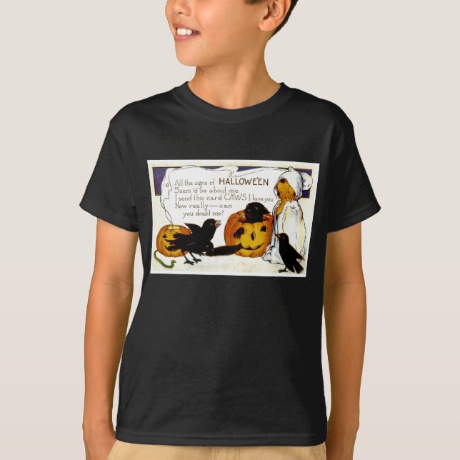 svarta fåglar t-shirt (Framsida)