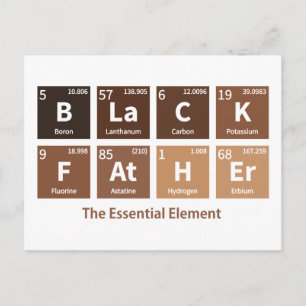 Svarta Far den Essential Inslag Melanin Pigment Vykort