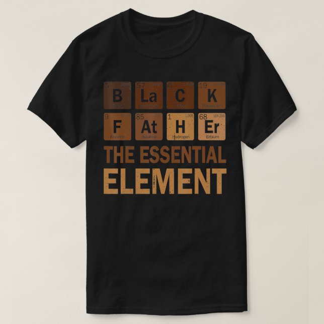 Svarta Far Essential Inslag Fars dag För manar T Shirt (Design framsida)