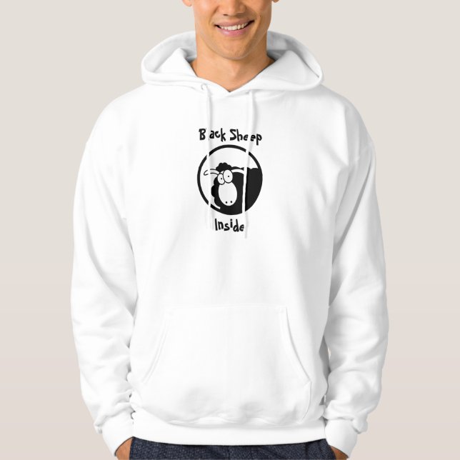 Svarta Får Inuti Hoodie (Framsida)