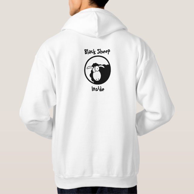 Svarta Får Inuti Hoodie (Baksida)