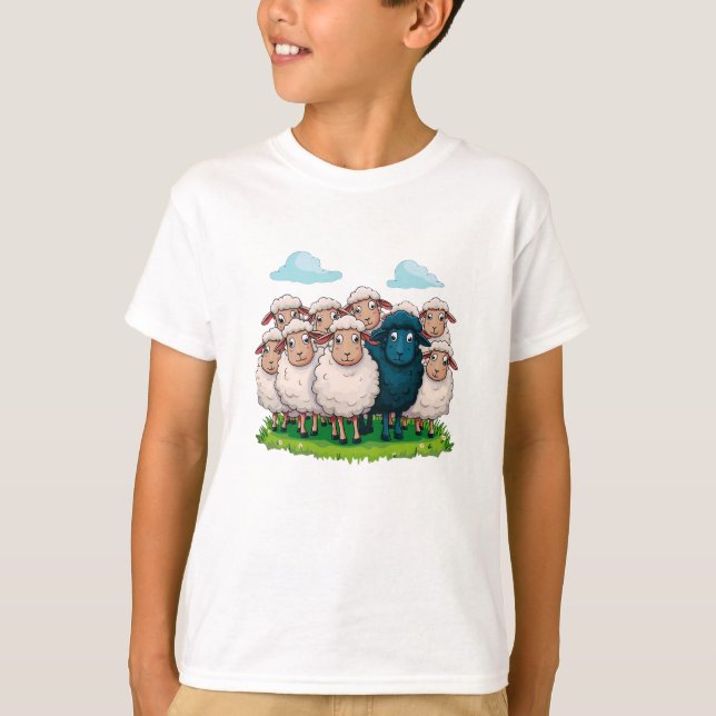 Svarta Får T Shirt (Framsida)