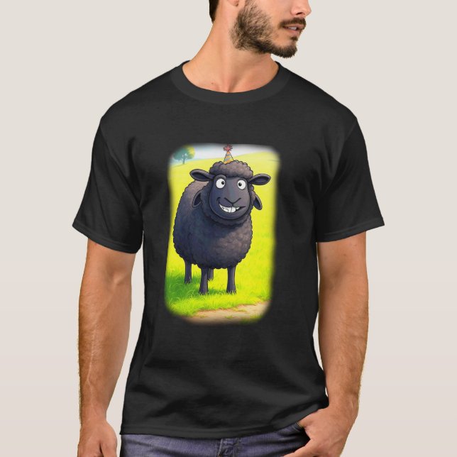 Svarta Fåret i Partiet T Shirt (Framsida)
