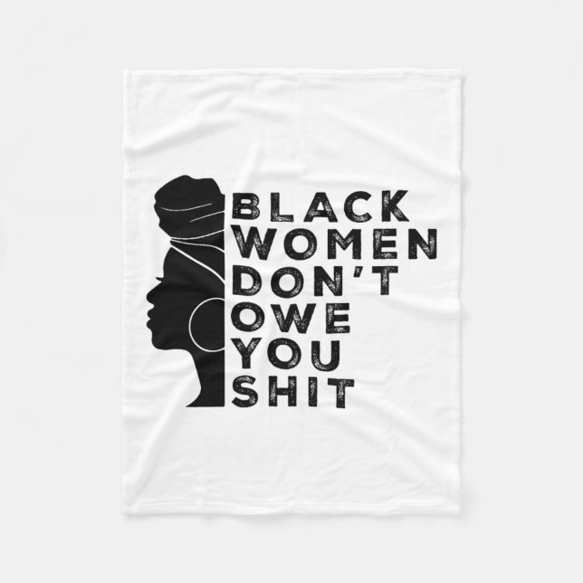 Svarta feministiska kvinnor Höger Svarta kvinnor Fleecefilt (Framsidan)