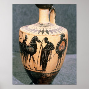 Svarta figur Attiska vas, 500-talet BC Poster