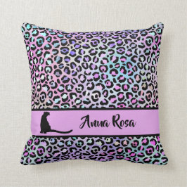 *~* Svarta fläckar Leopard Rainbow Animal Mönster Kudde