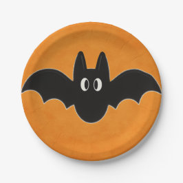 Svarta Fladdermus på Orangens bakgrund