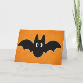 Svarta Fladdermus på Orangens bakgrund Kort