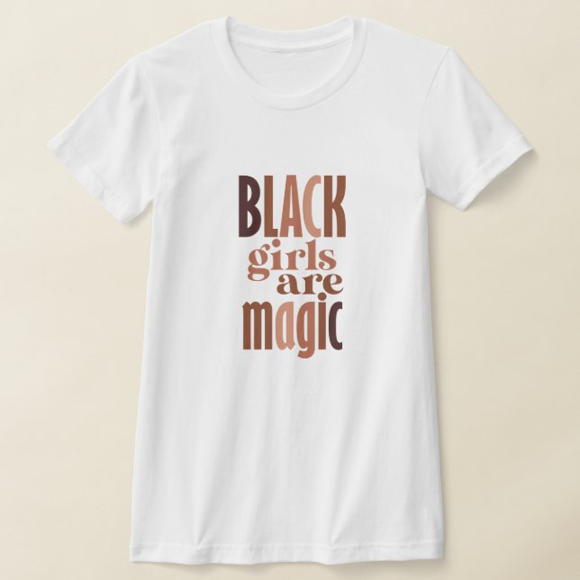 svarta flickor citerar tryckt typografi t shirt (Laydown)