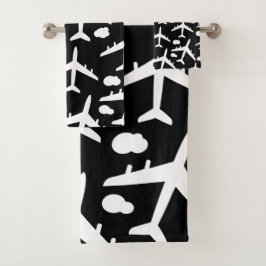 Svarta flygplan i flygplanet mönster