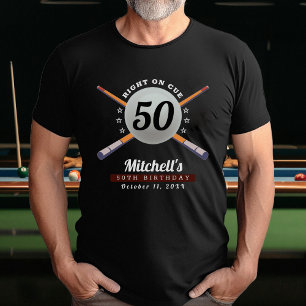 Svarta Födelsedagsfesten Bassäng Billiards på 50:e T Shirt