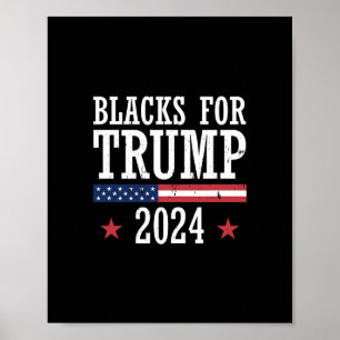 Svarta för Trump presidentvalet republikan Poster