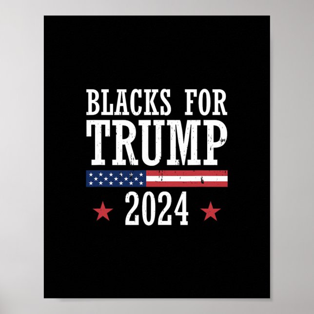 Svarta för Trump presidentvalet republikan  Poster (Framsidan)