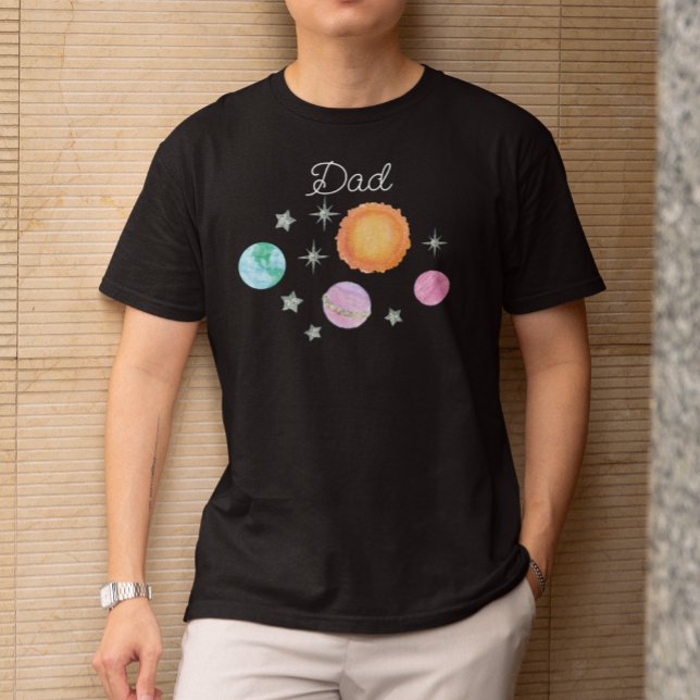 Svarta första Resa runt Sol Pappa 1:a födelsedag T Shirt (Skapare uppladdad)