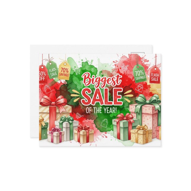 Svarta Fredag och cyber måndag: Vykort (Fram/Back In Situ)