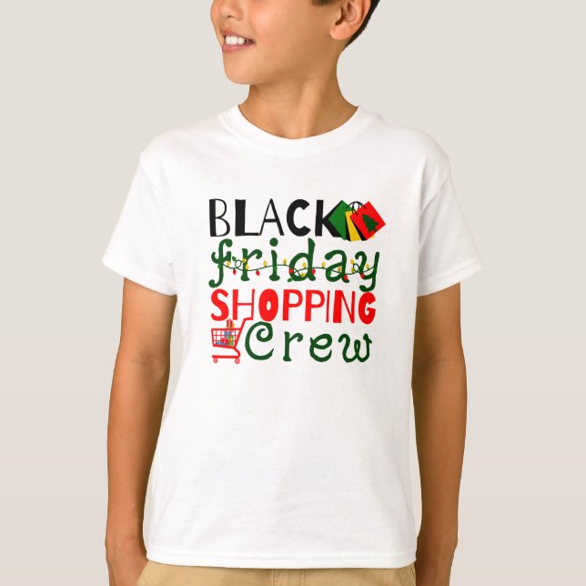 Svarta fredagens shoppinglag t shirt (Framsida)