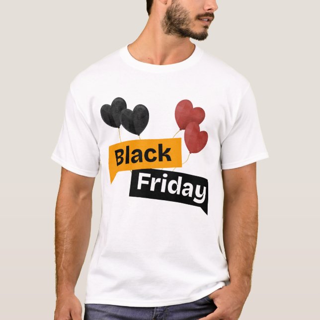 Svarta Fredags Ballonger – Stora Erbjudanden, Stör T Shirt (Framsida)
