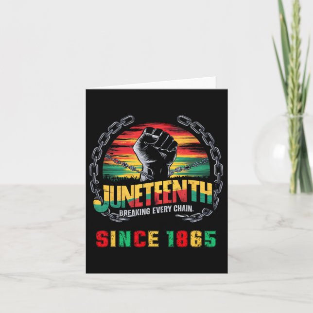 Svarta frihetsdagen Juneteenth bryter varje kedja  Kort (Framsida)