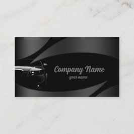Svarta frontalbilen i Metall Kurvor Affärskort Visitkort