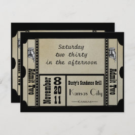 Svarta funky texturerade virvlar bröllopsvarskort inbjudningar