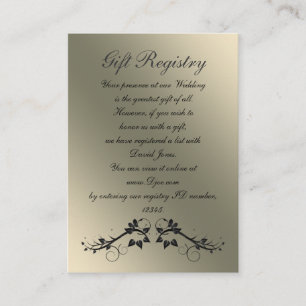 svarta gift-registerkort tilläggskort