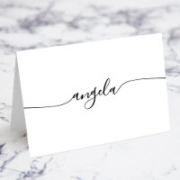 Svarta Glam Signatur Individuella Namn Platskort