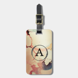 *~* Svarta Glitter-diamantbubblan i Guld Bagagebricka