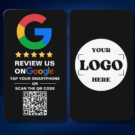 Svarta Google Review - Anpassningsbar Qr-kod, Qr-k Visitkort
