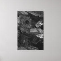 Svarta & Gråa Penseldrag Canvas