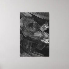 Svarta & Gråa Penseldrag Canvas
