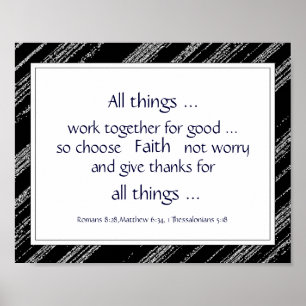 Svarta Grått Bible Scripture Encouragement-offerte Poster