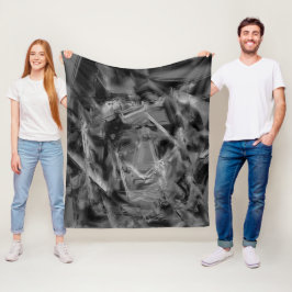 Svarta grått-nedfläckadens kvadrater, "felaktiga p fleecefilt