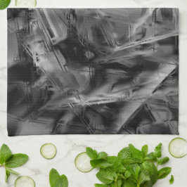 Svarta grått-nedfläckadens kvadrater, "felaktiga p kökshandduk