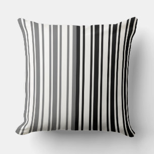 Svarta/Grått Rand Chevron Reversible Dekorativ kud Kudde