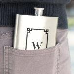 Svarta grekiska Nyckel Gräns Monogram Fickplunta<br><div class="desc">Dekorativt grekiskt nyckel stil gräns för dessa kolvar i svart. Anpassa det svarta färg och teckensnittet stil för att matcha bröllop eller bachelor-partitemat. Kontrollera mina butiksprodukter med en annan form eller skicka ett meddelande med din överföringsbegäran.</div>