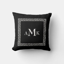 Svarta grekiska Nyckel | Monogrammad Dekorativ kud