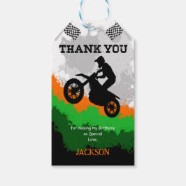 Svarta & Gröna Cykelpresenttaggar Presentetikett