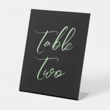 Svarta gröna eleganta bröllopsbord nummer