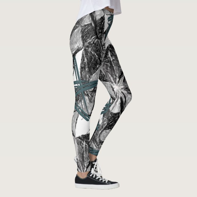 svarta gröna grå leggings lång tonåring (Höger)