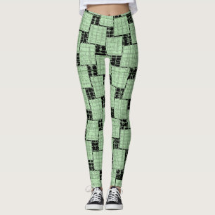 Svarta & gröna Leggings Långa