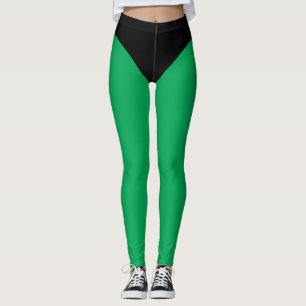 Svarta & gröna superhjälte-strumpbyxor leggings