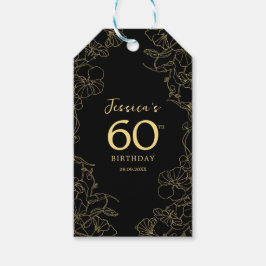 Svarta Guld 60:e födelsedagen Presentetikett