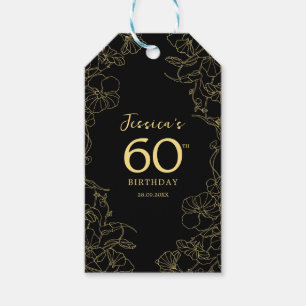 Svarta Guld 60:e födelsedagen Presentetikett