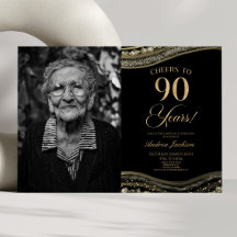 Svarta Guld Agate Bild 90:e Födelsedagsfest
