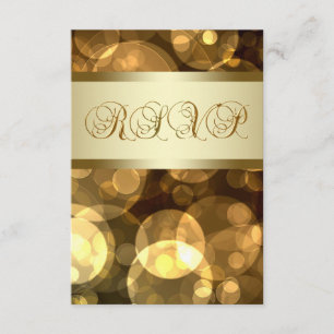 Svarta Guld Bubblor RSVP OSA Kort