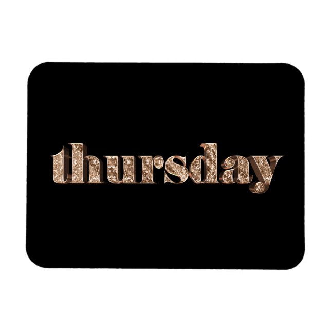 Svarta Guld-dagarna Torsdag i veckan Typografi Magnet (Horisontell)