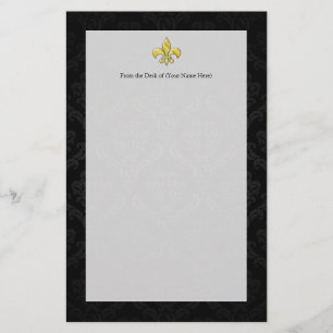 Svarta Guld-dammsparken Fleur de Lis Brevpapper